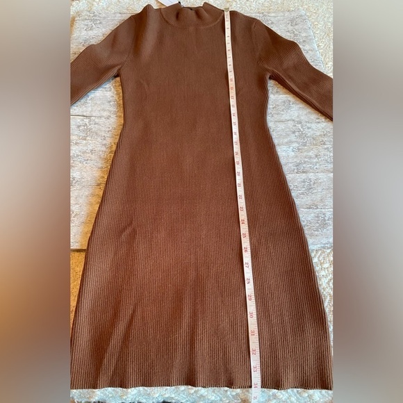 NEW w/Tags Line & Dot Reiss Ribbed Knit mini dress long sleeves, mock neck Small - Picture 11 of 11